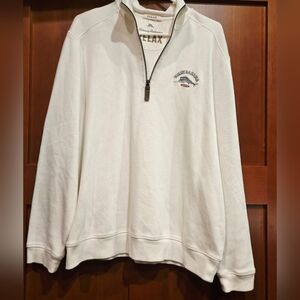 Tommy Bahama Cream Zip-Up Sweater